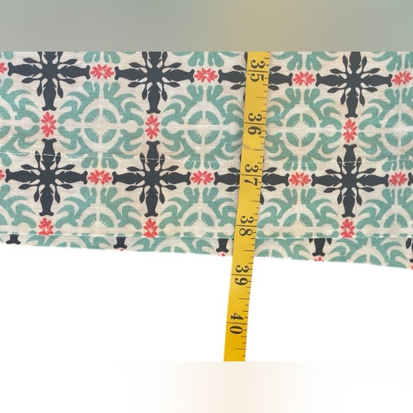 Talbots Aqua Blue White Print Linen Blend Sheath Dress Pockets Size 12 Coastal - Picture 9 of 9